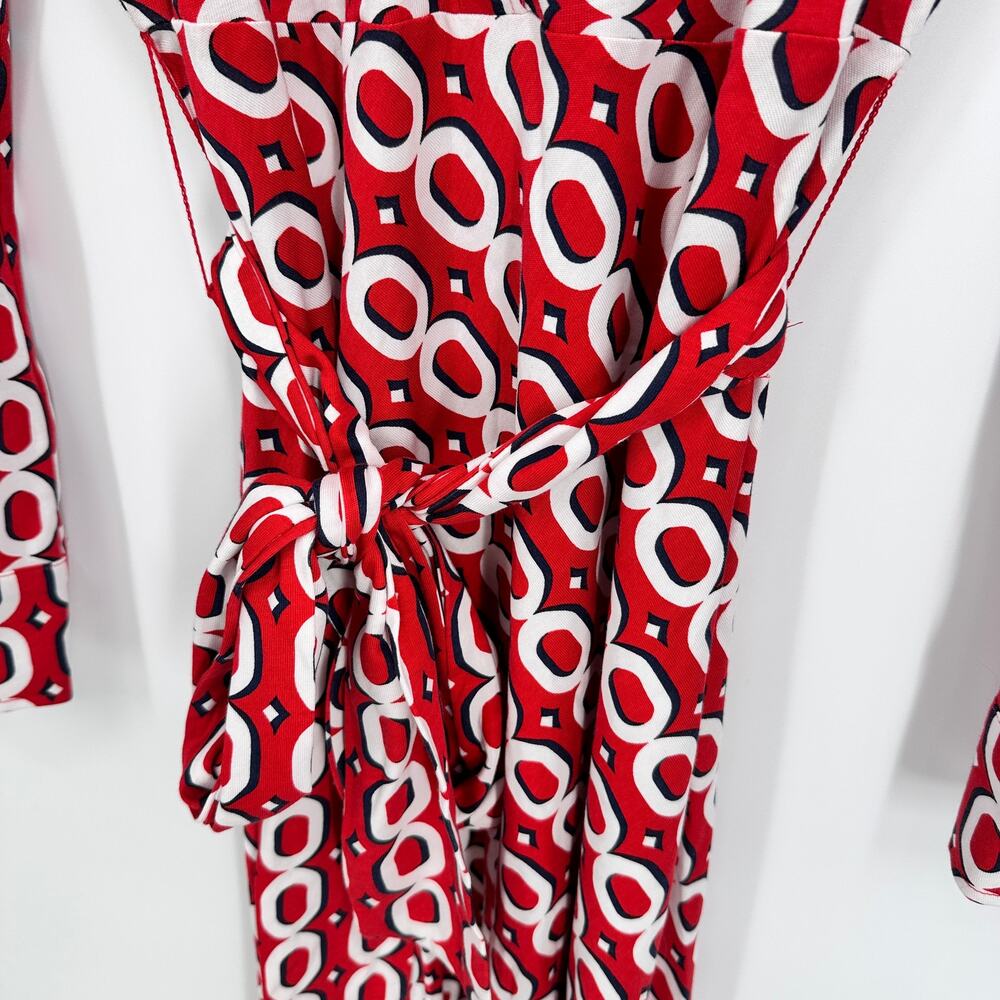 BODEN Laura Jersey Midi Shirt in Red Chain Pattern // 8 - Picture 9 of 13